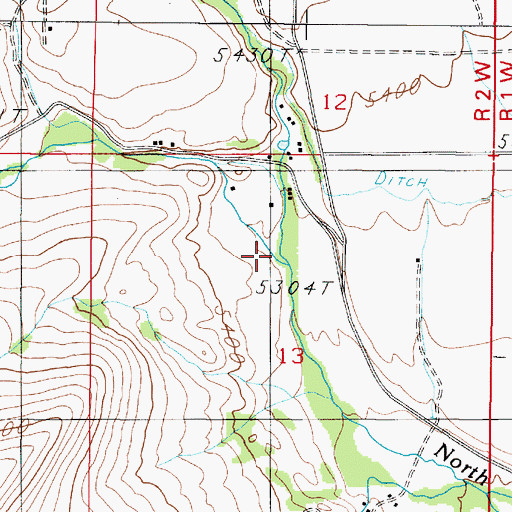 Topographic Map of Parker Creek, MT