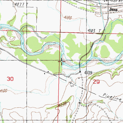 Topographic Map of Perkins Creek, MT