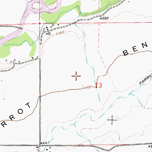 Topographic Map of Parrot Bench, MT