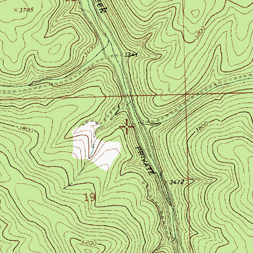 Topographic Map of Partridge Creek, MT