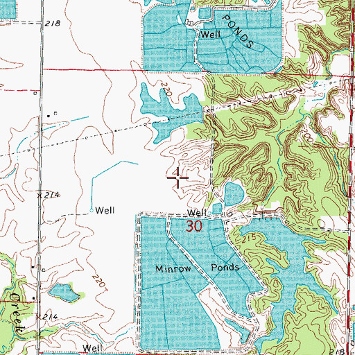 Topographic Map of Township of Watensaw, AR