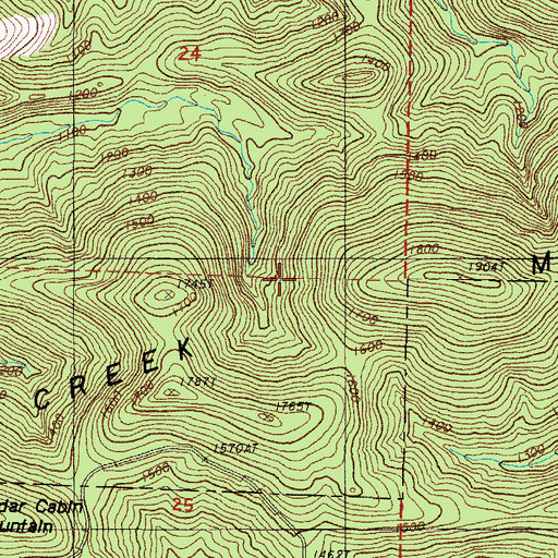 Topographic Map of Ouachita National Forest, AR