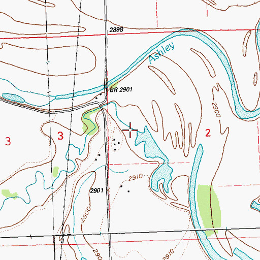 Topographic Map of Patrick Creek, MT