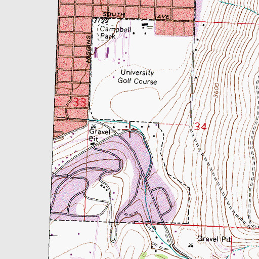 Topographic Map of Pattee Canyon, MT