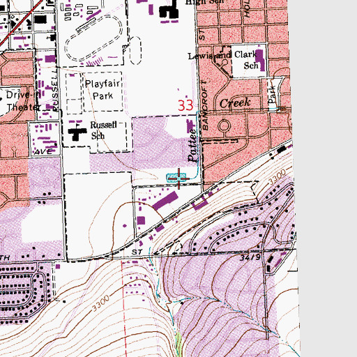 Topographic Map of Pattee Creek, MT