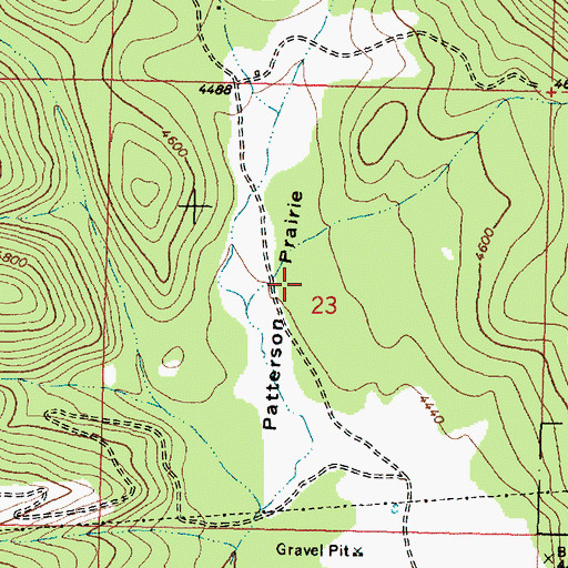 Topographic Map of Patterson Prairie, MT