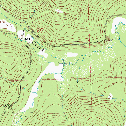 Topographic Map of Paul Creek, MT
