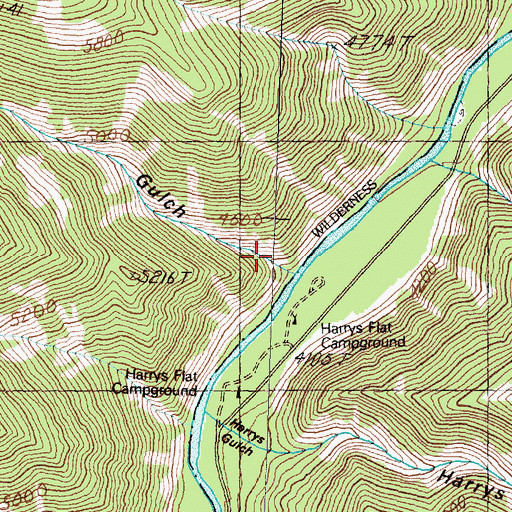 Topographic Map of Pawnee Gulch, MT