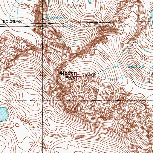 Topographic Map of Mount Peal, MT
