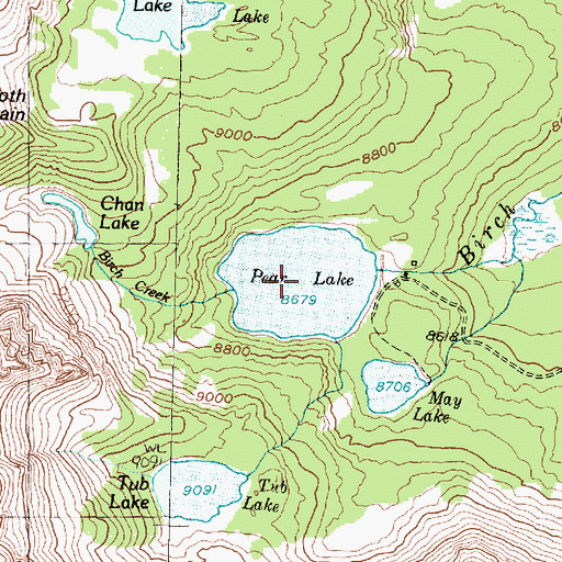 Topographic Map of Pear Lake, MT