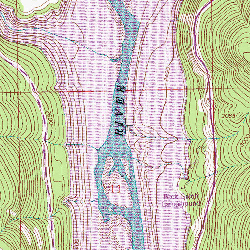 Topographic Map of Peck Gulch, MT