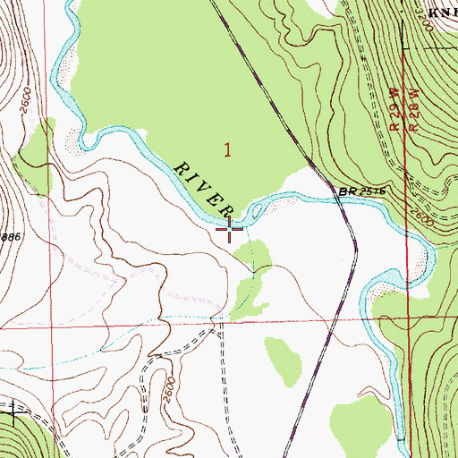 Topographic Map of Pecolet Creek, MT
