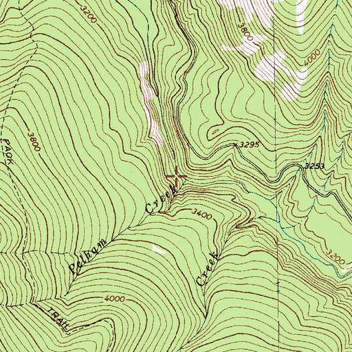Topographic Map of Pelham Creek, MT