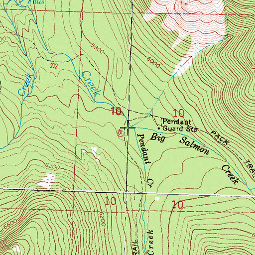 Topographic Map of Pendant Creek, MT