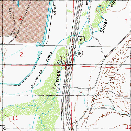 Topographic Map of Perdee Creek, MT