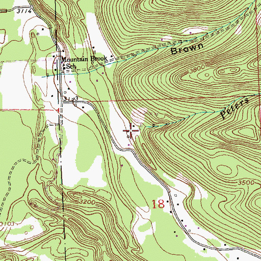 Topographic Map of Peters Creek, MT