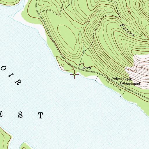 Topographic Map of Peters Creek, MT