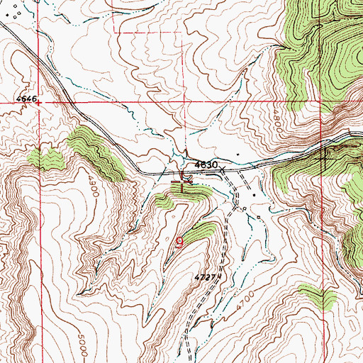 Topographic Map of Peterson Coulee, MT
