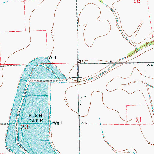 Topographic Map of Macks Baoy, AR