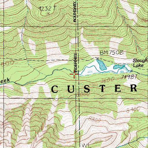 Topographic Map of Phantom Creek, MT