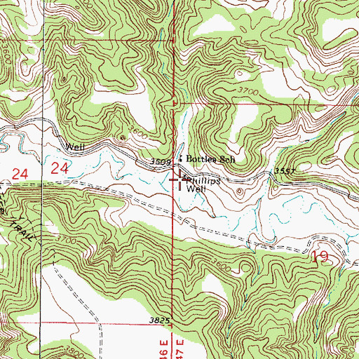 Topographic Map of Phillips Well, MT