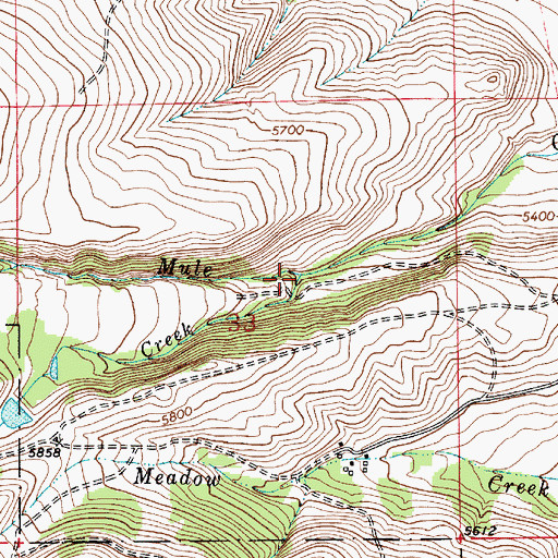 Topographic Map of Pickfoot Creek, MT