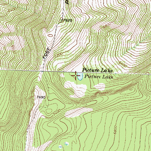 Topographic Map of Picture Lake, MT