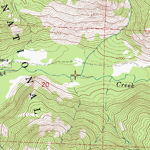 Topographic Map of Pilcher Creek, MT