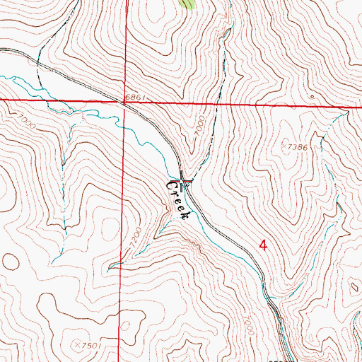 Topographic Map of Pileup Canyon, MT