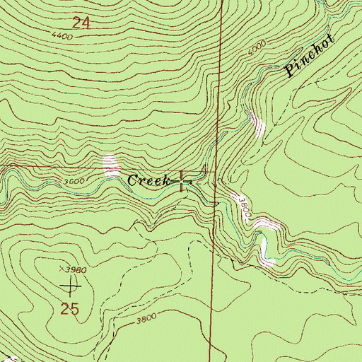 Topographic Map of Pinchot Creek, MT