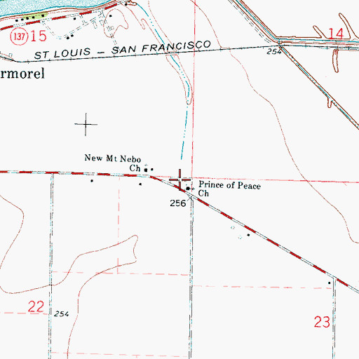 Topographic Map of African Methodist Episcopal Cemetery, AR