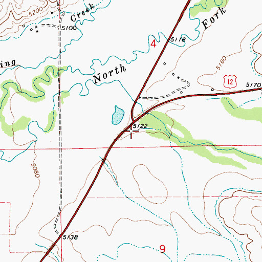Topographic Map of Pinchout Creek, MT