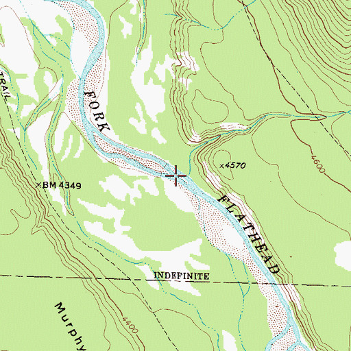 Topographic Map of Pine Creek, MT