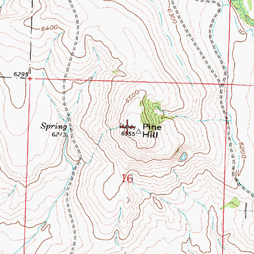 Topographic Map of Pine Hill, MT