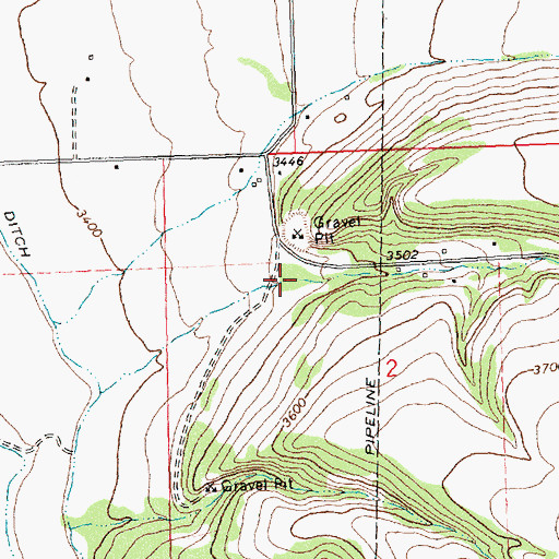 Topographic Map of Pine Hollow, MT
