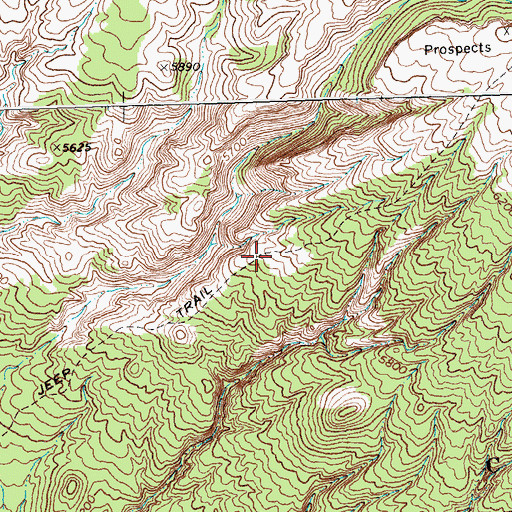 Topographic Map of Piney Creek Trail, MT