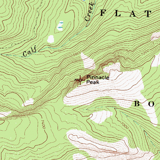 Topographic Map of Pinnacle Peak, MT
