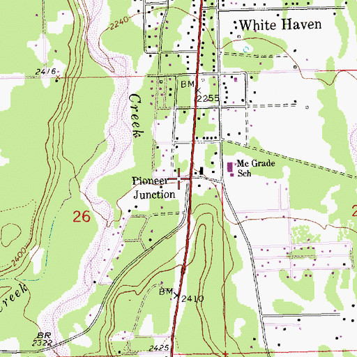 Topographic Map of Pioneer Junction, MT