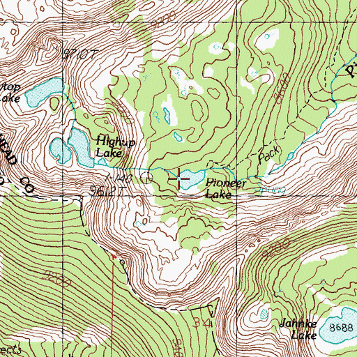 Topographic Map of Pioneer Lake, MT