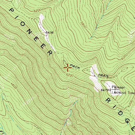 Topographic Map of Pioneer Ridge, MT