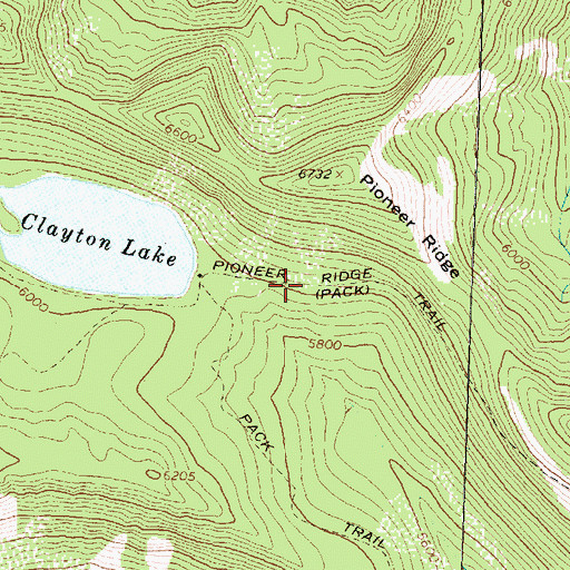 Topographic Map of Pioneer Ridge Trail, MT
