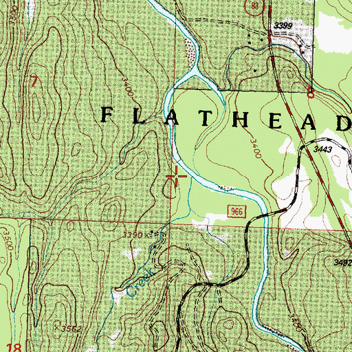 Topographic Map of Piper Creek, MT