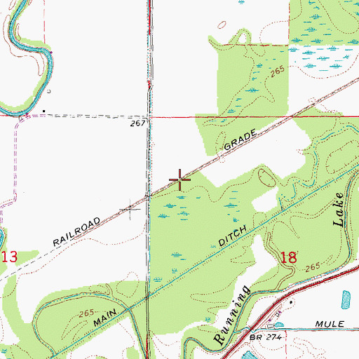 Topographic Map of Poluca (historical), AR