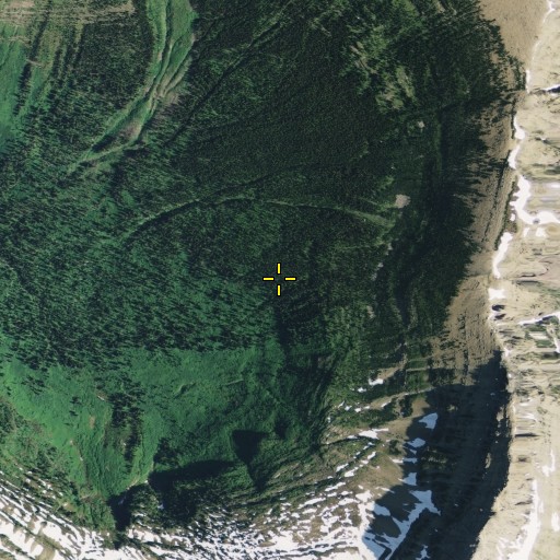 Aerial/Satellite Image of Pitamakan Pass Trail, MT