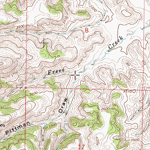 Topographic Map of Pittman Draw, MT