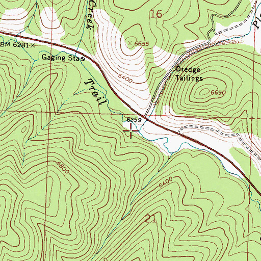 Topographic Map of Placer Creek, MT