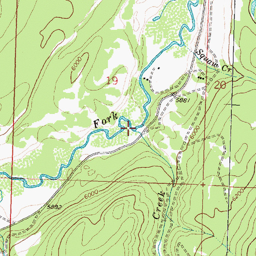 Topographic Map of Placer Creek, MT
