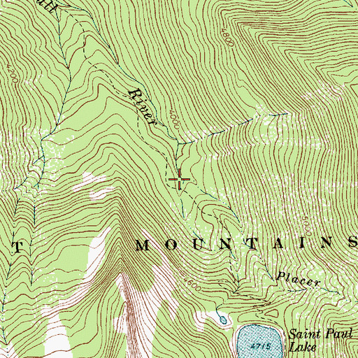 Topographic Map of Placer Creek, MT