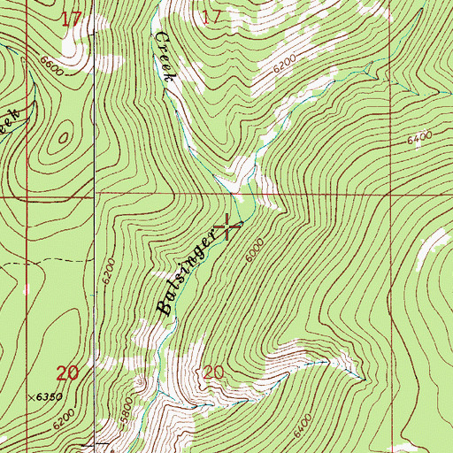 Topographic Map of Placer Creek, MT