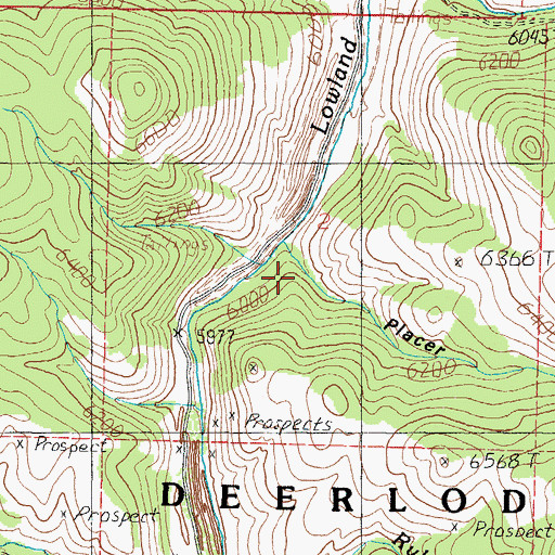 Topographic Map of Placer Gulch, MT